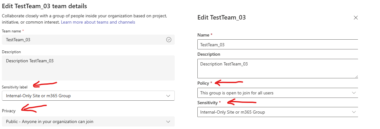 Update group settings