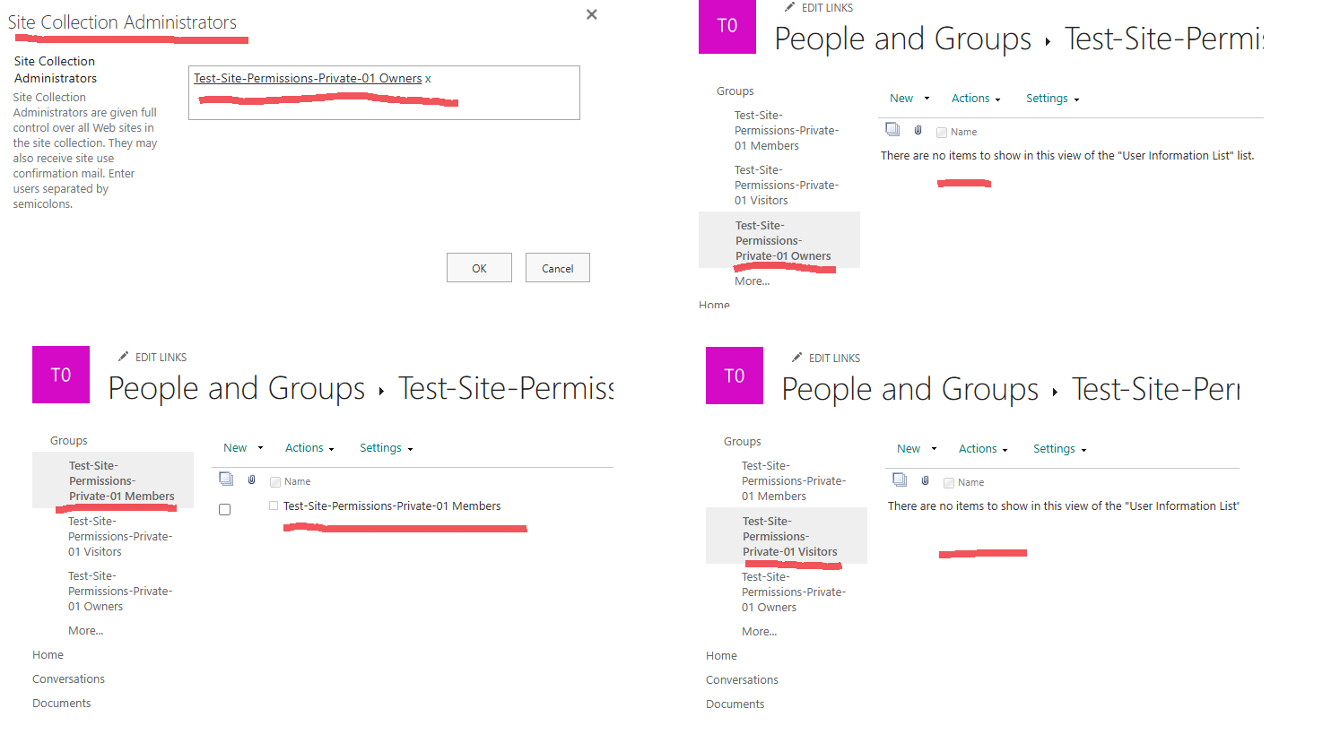 Group-based SharePoint site groups and permissions